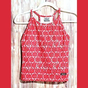 Everlast Red Print Performance Activewear Tank Top with Coolmax Lining - Small S